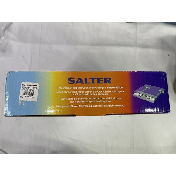 Salter 3003 Aquatronic Glass High Precision Liquid Electronic Kitchen Scale BOX - Picture 3 of 6